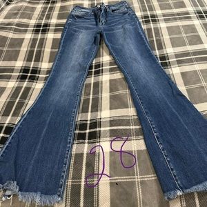 Flying monkey flare jeans